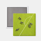 Die Kühe, die Fußball spielen Magnet (Vorderseite/Rückseite)