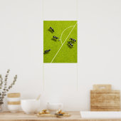Die Kühe, die Fußball spielen Poster (Küche)