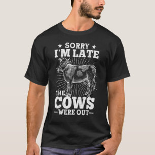 Die Kühe waren draußen Süße Kuh Tier Grafik T-Shirt