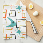 Die kühlen Atomstars Boomerang Quadrate Mitte des  Geschirrtuch (Viertel Falte)