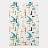 Die kühlen Atomstars Boomerang Quadrate Mitte des Geschirrtuch (Vertikal)