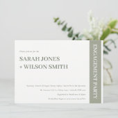 Die kühne moderne graue Typografie-Verlobung lädt  Dankeskarte (Stehend Vorderseite)