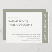 Die kühne moderne graue Typografie-Verlobung lädt  Dankeskarte (Vorne/Hinten)