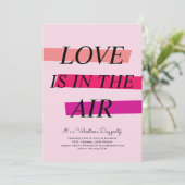 Die kühne und helle Valentinstag-Party Einladung (Stehend Vorderseite)