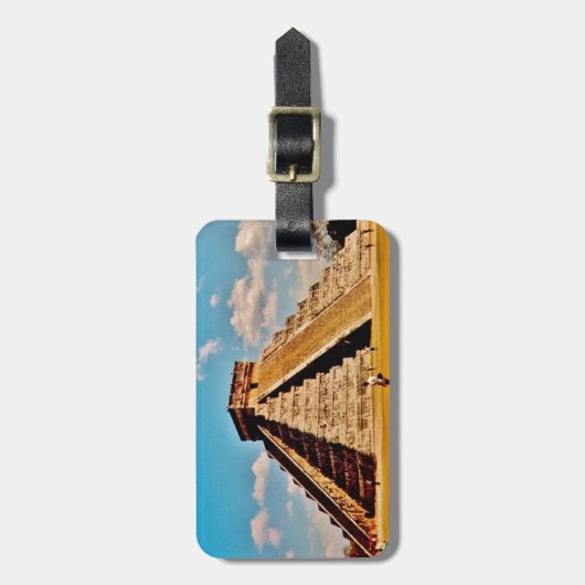 Die Kukulkan-Pyramide Gepäckanhänger (Vorderseite vertikal)