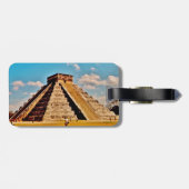 Die Kukulkan-Pyramide Gepäckanhänger (Rückseite horizontal)