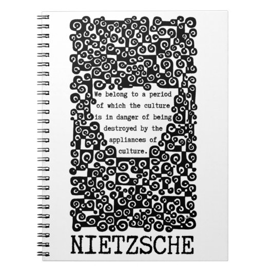 Die KULTUR wird von Nietzsche zitiert Notizblock (Vorderseite)