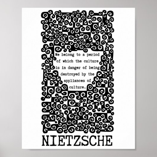 Die KULTUR wird von Nietzsche zitiert Poster (Vorne)
