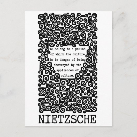 Die KULTUR wird von Nietzsche zitiert Postkarte (Vorderseite)