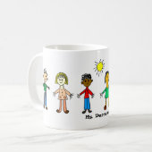 Die KUNDENGERECHTE NamensTasse des Lehrers Kaffeetasse (Vorderseite Links)