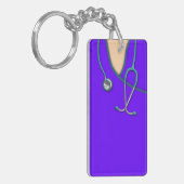 Die kundenspezifische medizinische Farbe scheuert Schlüsselanhänger (Vorderseite links)