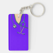Die kundenspezifische medizinische Farbe scheuert Schlüsselanhänger (Rückseite)