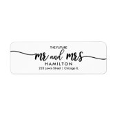 Die künftige Rücksendeadresse von Herrn und Frau S (Vorne)