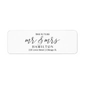 Die künftige Rücksendeadresse von Herrn und Frau S (Vorne)