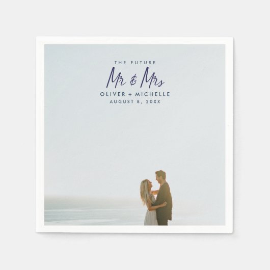Die künftige Verlobung Napkins von Foto und Mr. Serviette (Vorderseite)