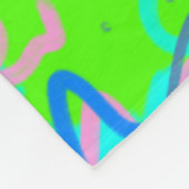 Die Kunst Blau und Grün des Pops Fleecedecke (Ecke)