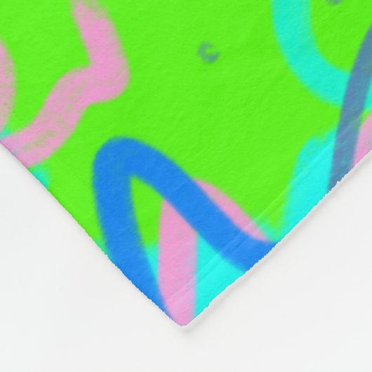 Die Kunst Blau und Grün des Pops Fleecedecke (Ecke)