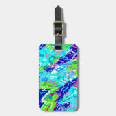 Die Kunst Blau und Grün des Pops Gepäckanhänger (Vorderseite vertikal)