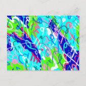Die Kunst Blau und Grün des Pops Postkarte (Vorderseite)