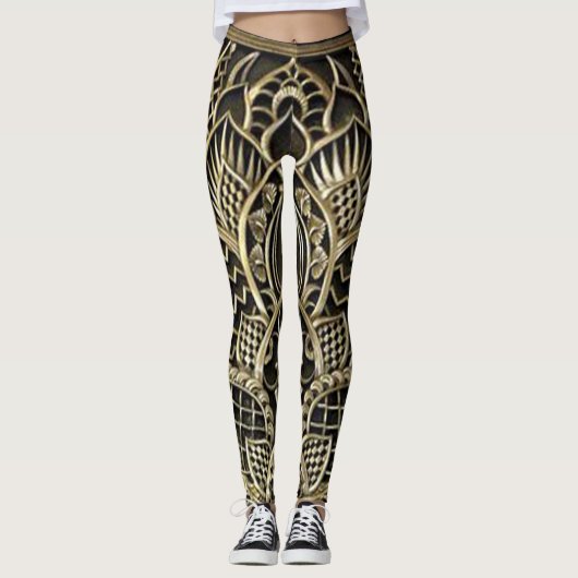 Die Kunst-Deko-Entwurfs-Leggings der Frauen Leggings (Vorderseite)
