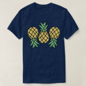 Die Kunst der Ananas im Kopf T-Shirt (Design vorne)