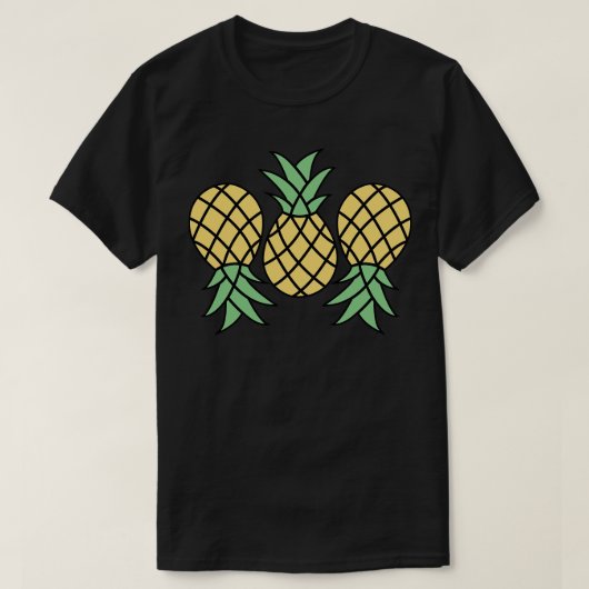 Die Kunst der Ananas im Kopf T-Shirt (Design vorne)