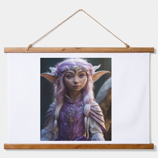 Die Kunst der Atmosphäre schafft schöne Wände. Wandteppich Mit Holzrahmen (Vorne)