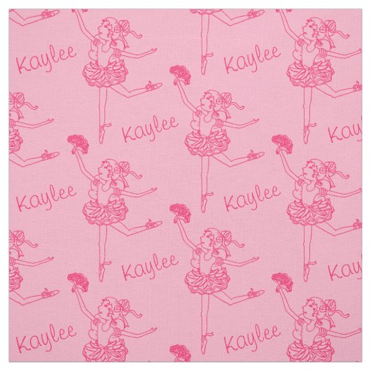 Die Kunst der Ballerina-Linie heißt rosa Stoff (Muster)