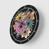 Die Kunst der Blumen 'Der Herr wird mit dir stehen Runde Wanduhr (Winkel)