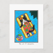 "Die Kunst der Entspannung" Cat & Mouse Custom Postkarte (Vorderseite)