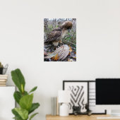 Die Kunst der Falconry: Roter Schwanz-Hawk auf Fas Poster (Heimbüro)