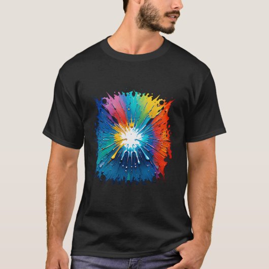 Die Kunst der farbenfrohen Farbe. T - Shirt-Design T-Shirt (Vorderseite)