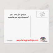 Die Kunst der Gespräche von Zahnärzten und Patient Postkarte (Rückseite)