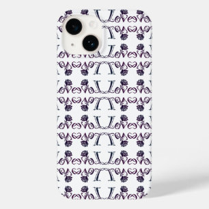 Die Kunst der Liebe: Elegante Briefe und blühende  Case-Mate iPhone 14 Hülle