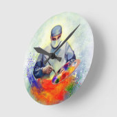 Die Kunst der Medizin Runde Wanduhr (Winkel)