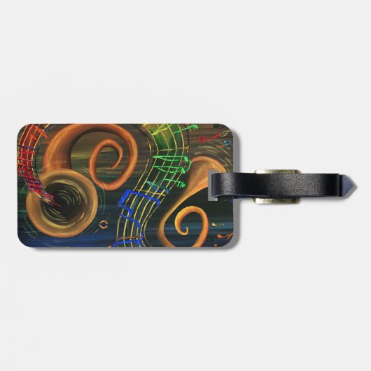 Die Kunst der Musik Gepäckanhänger (Rückseite horizontal)