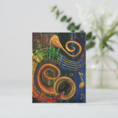 Die Kunst der Musik Postkarte (Stehend Vorderseite)