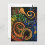 Die Kunst der Musik Postkarte (Vorne/Hinten)