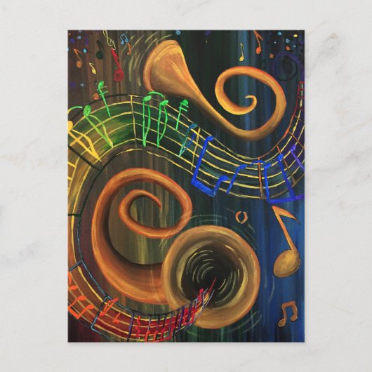 Die Kunst der Musik Postkarte (Vorderseite)