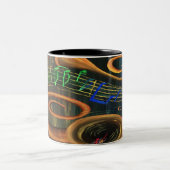 Die Kunst der Musik Zweifarbige Tasse (Mittel)