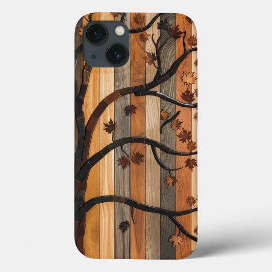 Die Kunst der Natur: Mosaiksteingehäuse aus Holz Case-Mate iPhone Hülle (Rückseite)