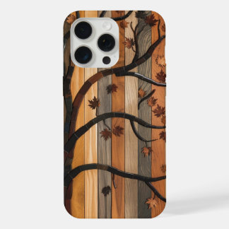 Die Kunst der Natur: Mosaiksteingehäuse aus Holz iPhone 15 Pro Max Hülle