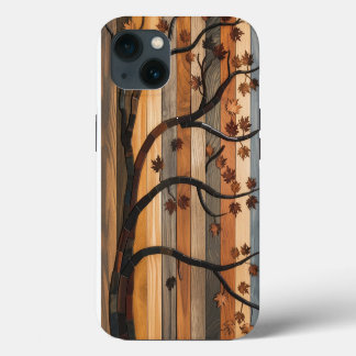 Die Kunst der Natur: Mosaiksteingehäuse aus Holz iPhone 13 Hülle
