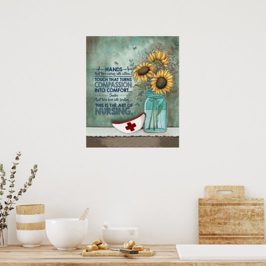 Die Kunst der Pflege Motivierend Poster (Küche)