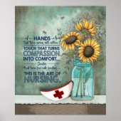 Die Kunst der Pflege Motivierend Poster (Vorne)