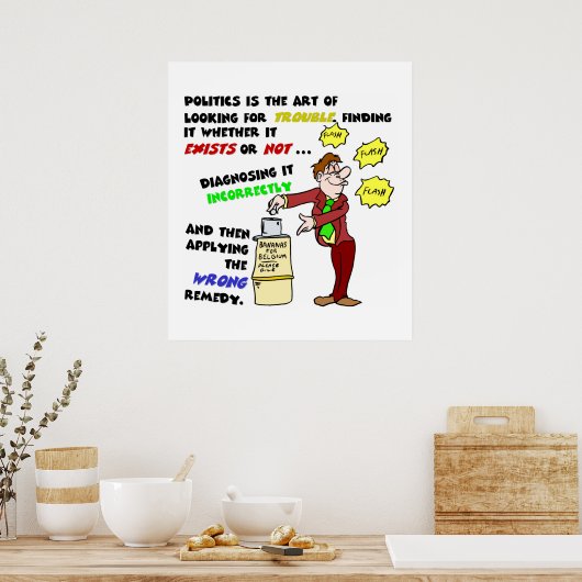 Die Kunst der Politik (1) Poster (Küche)