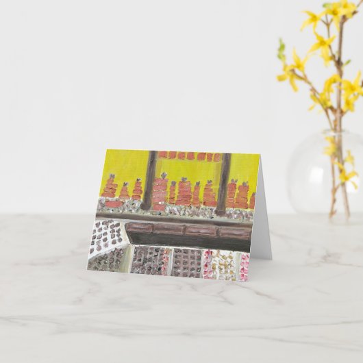 DIE KUNST DER SCHOKOLADE KARTE (Gelbe Blume)