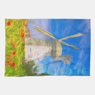 Die Kunst der Windmühle Geschirrtuch