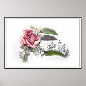 Die Kunst des Alterns glänzend - eine rosa Rose Poster (Vorne)