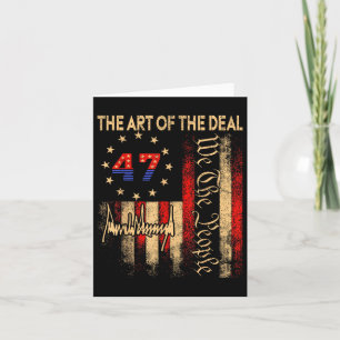 Die Kunst des Deals Präsident Donal Trump Vintage Karte